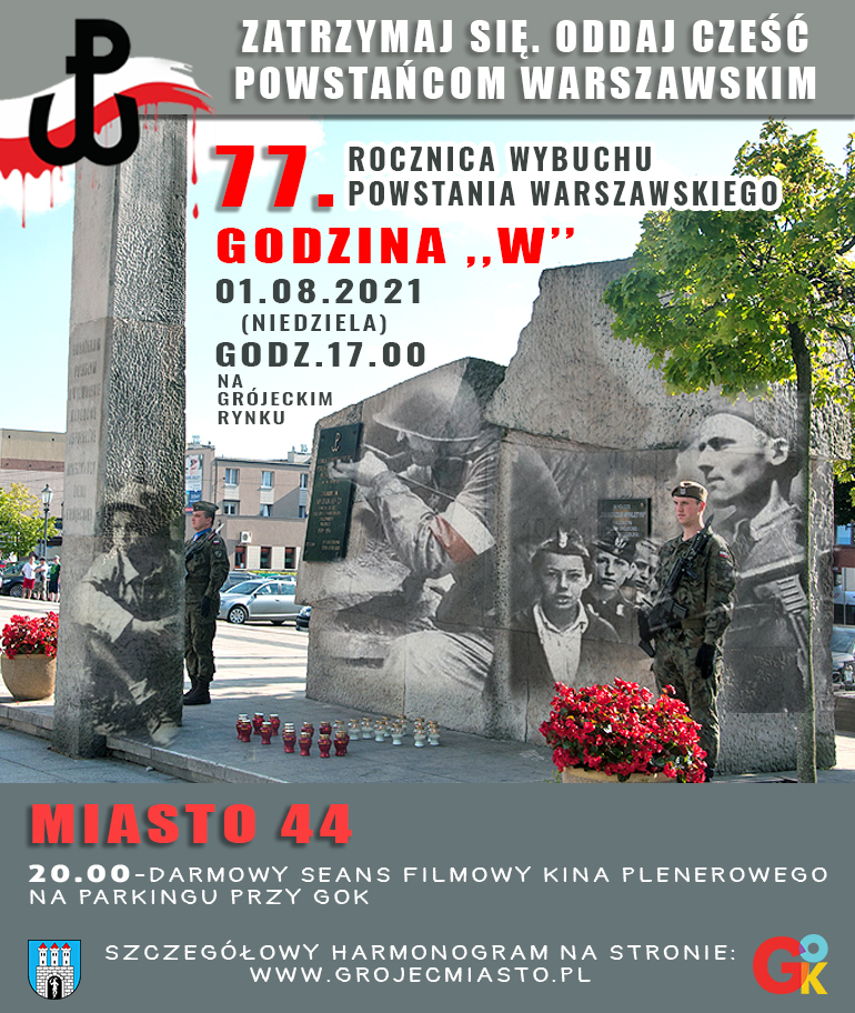 Miasto zaprasza na obchody 77. rocznicy wybuchu Powstania Warszawskiego